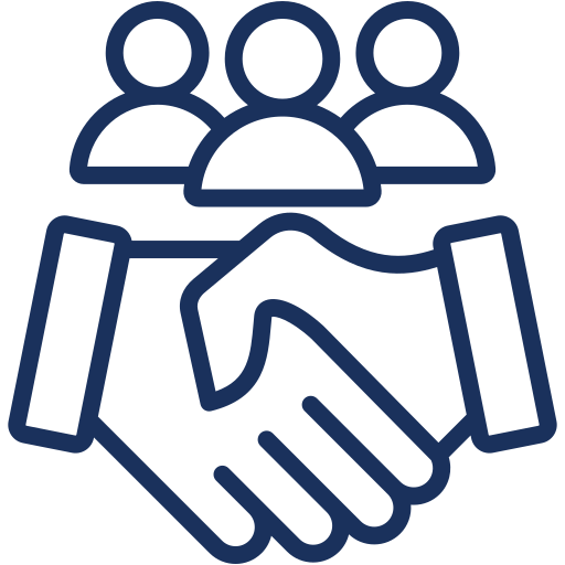 Team handshake collaboration icon