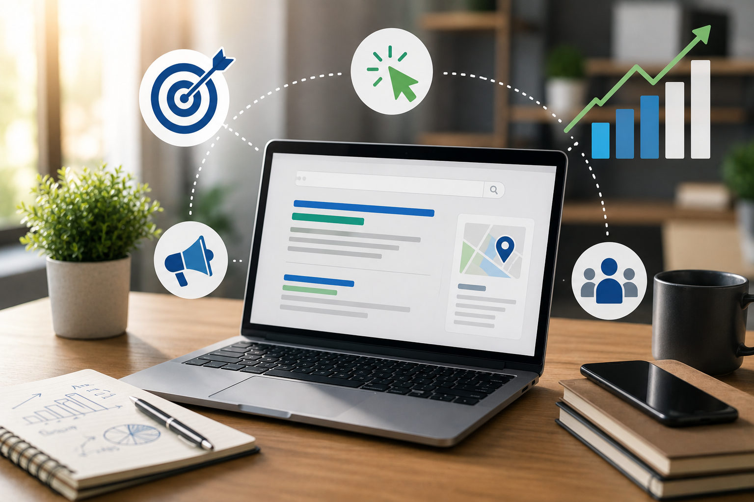 Marketing strategy in a modern workspace