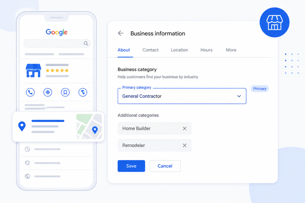 Business Information UI Mockup