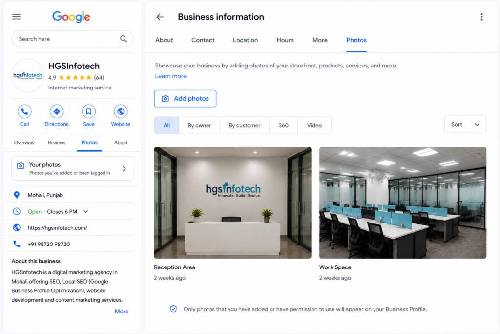 Google Business Profile Photos Dashboard