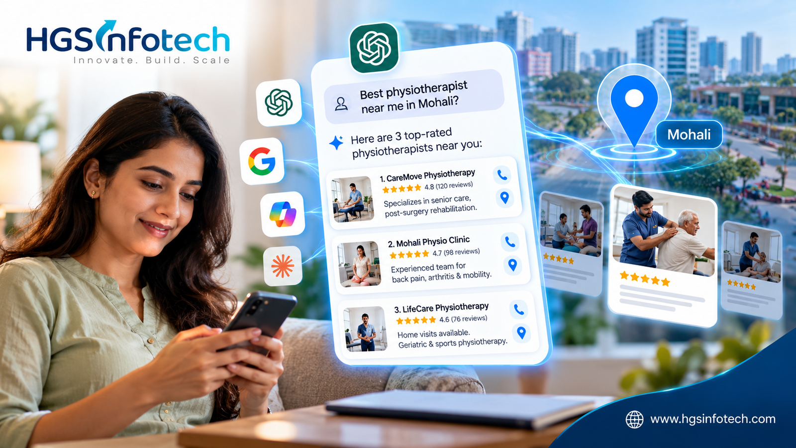 How Answer Engine Optimization Helps Local Businesses Get AI Search Recommendations in Mohali | HGS Infotech